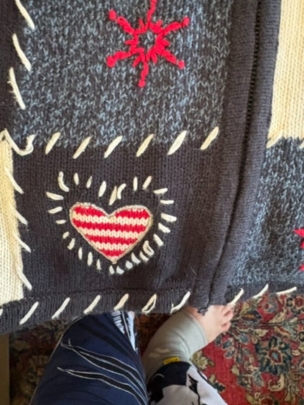 Vintage Pappagallo 80s 90s Cottagecore American Holiday Zip Sweater Vest Small - Picture 6 of 10